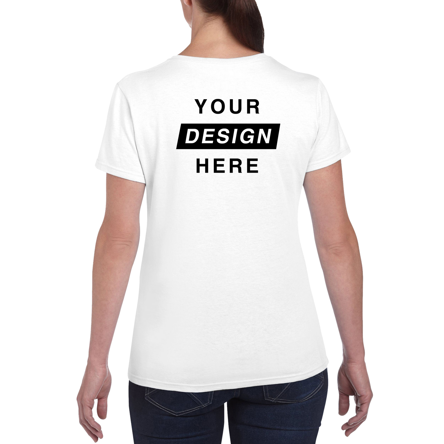 Personalised Active Women's T-Shirt with design printed on back