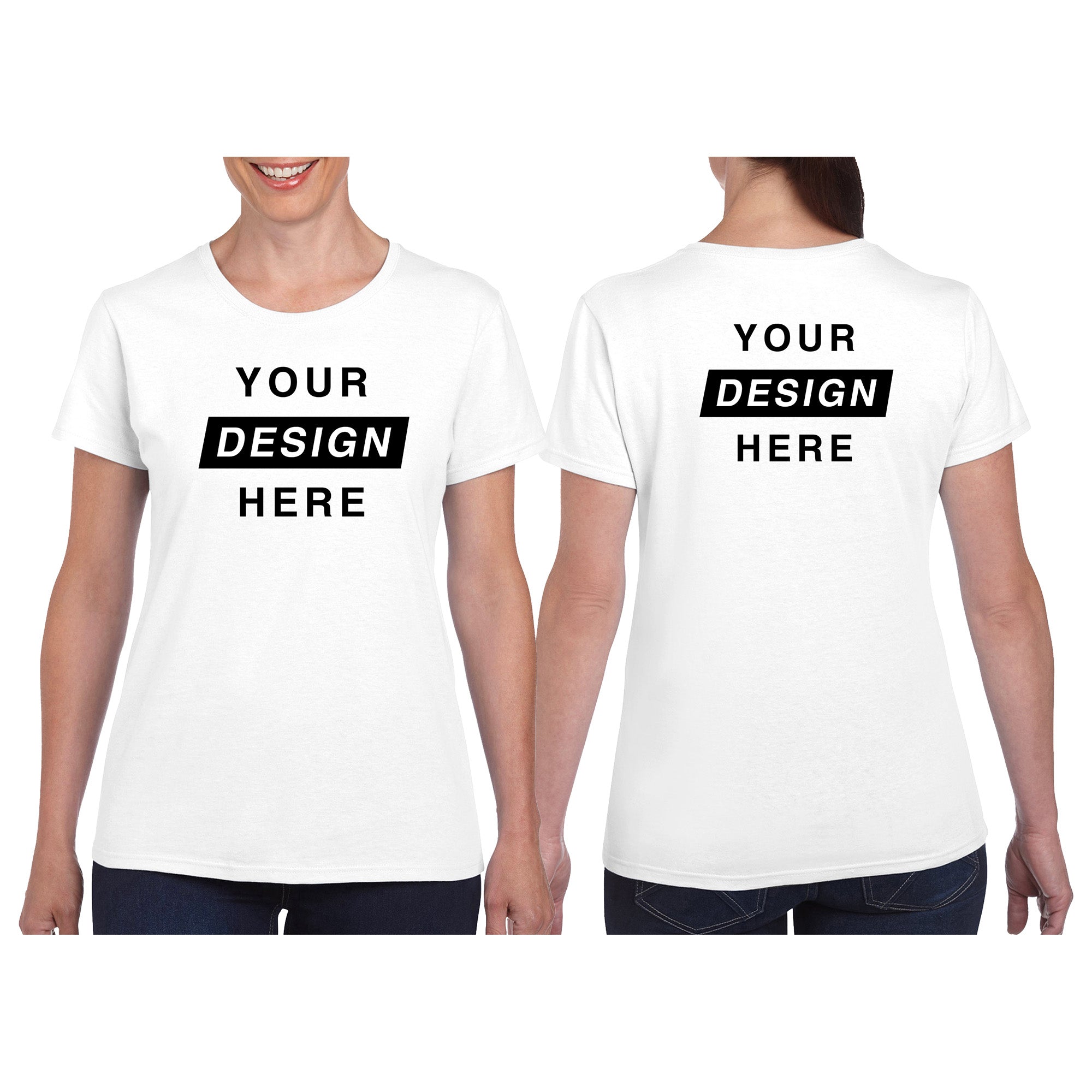 Women s Custom T Shirt Design Your Own Front Back