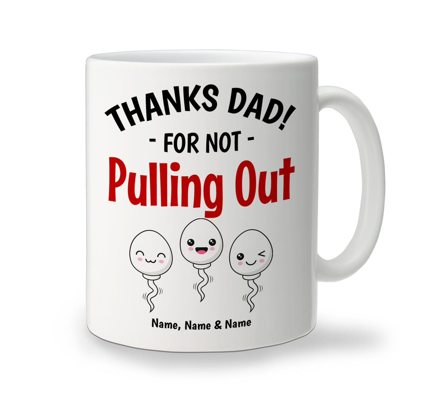 Personalised Fathers' Day Mug - with Design - Thanks Dad