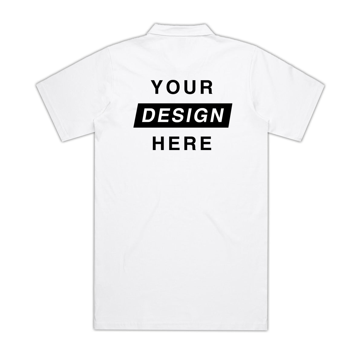 Polo Shirt with large custom design on back