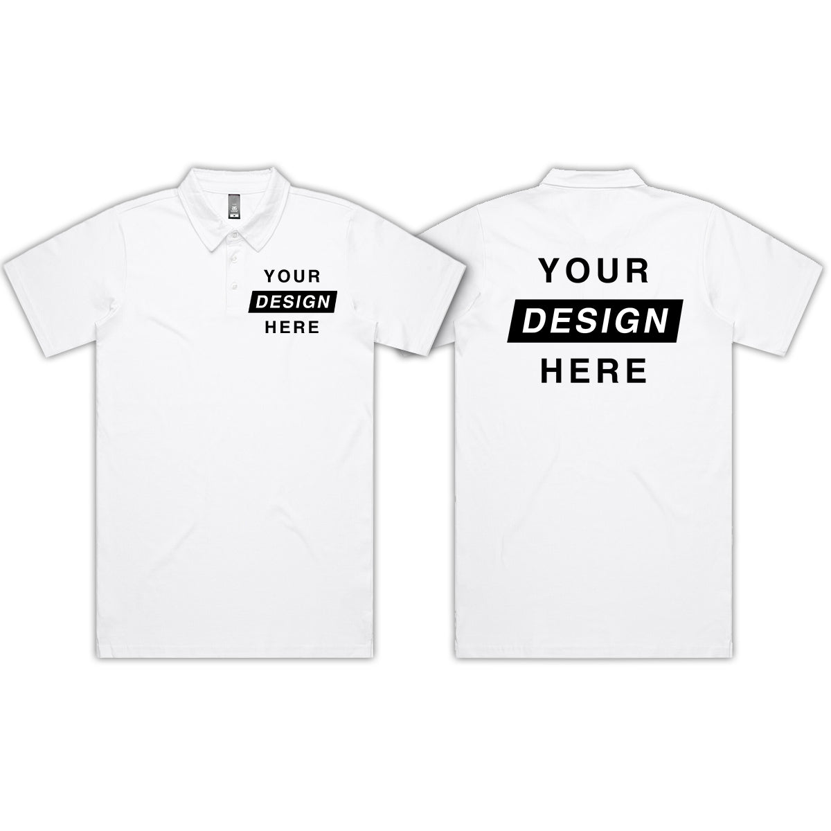 Polo Shirt with logo on front and image on back
