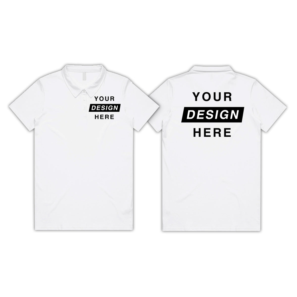 Polo Shirt with logo on front and back
