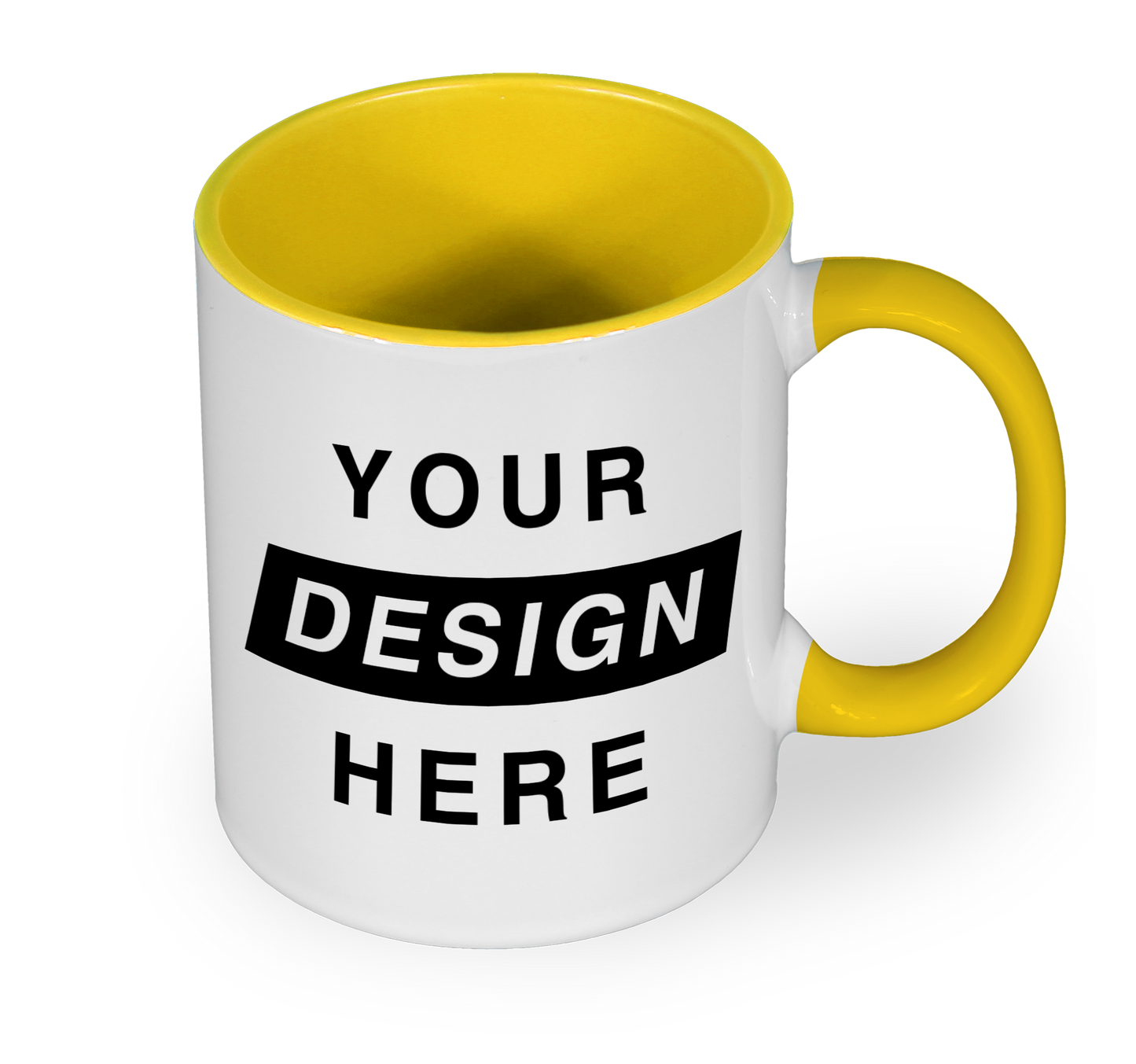 Colourful Mug with Design Yellow
