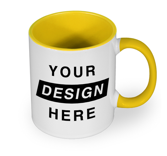 Colourful Mug with Design Yellow