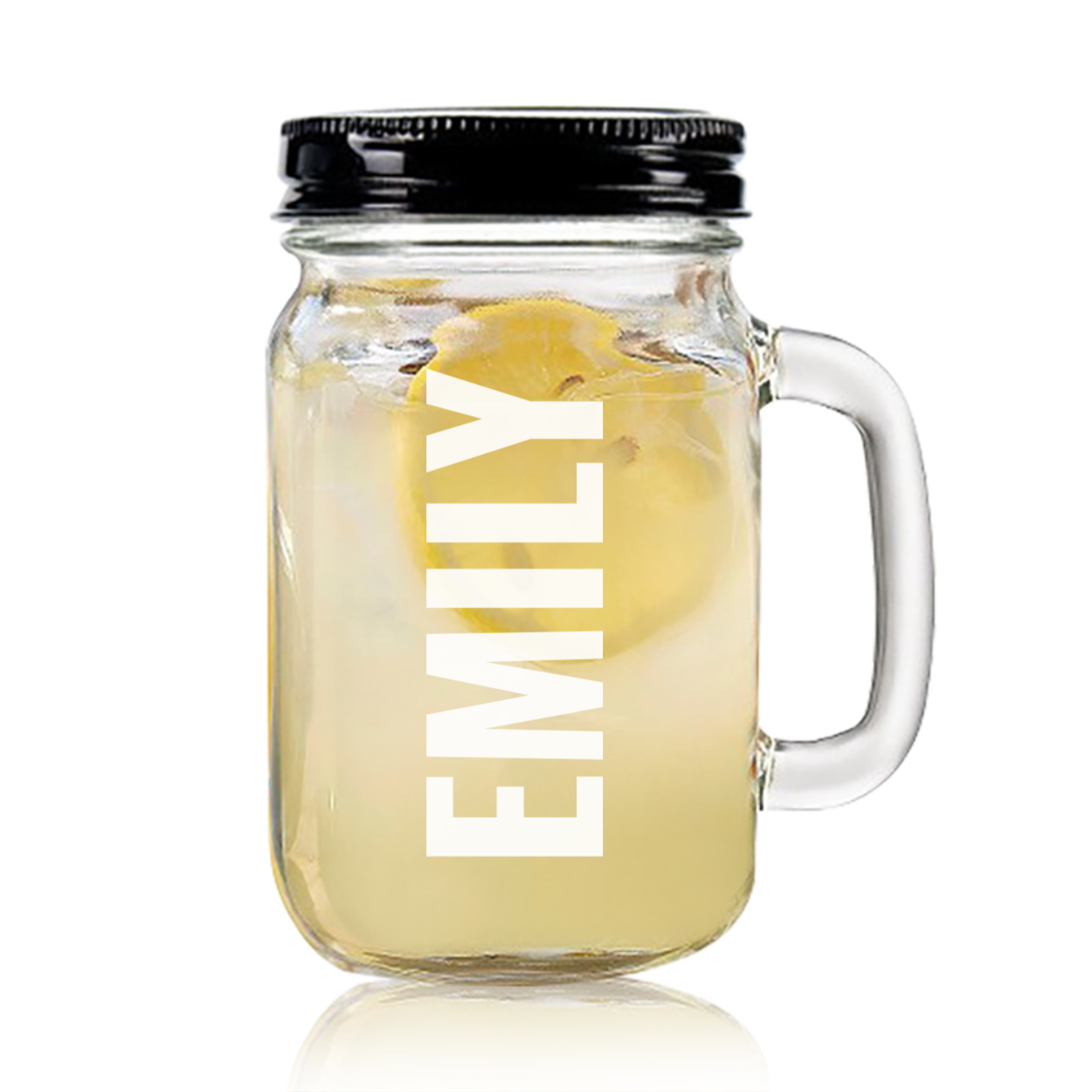 Custom Glas Jar with Name engraved