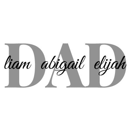 Personalised Dad Hoodie - Add Your Kids' Names