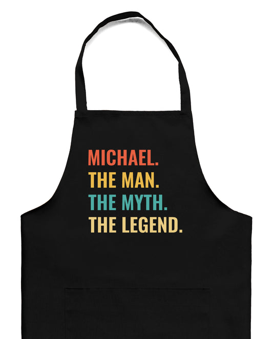 Personalised Apron with Man-Myth-Legend design