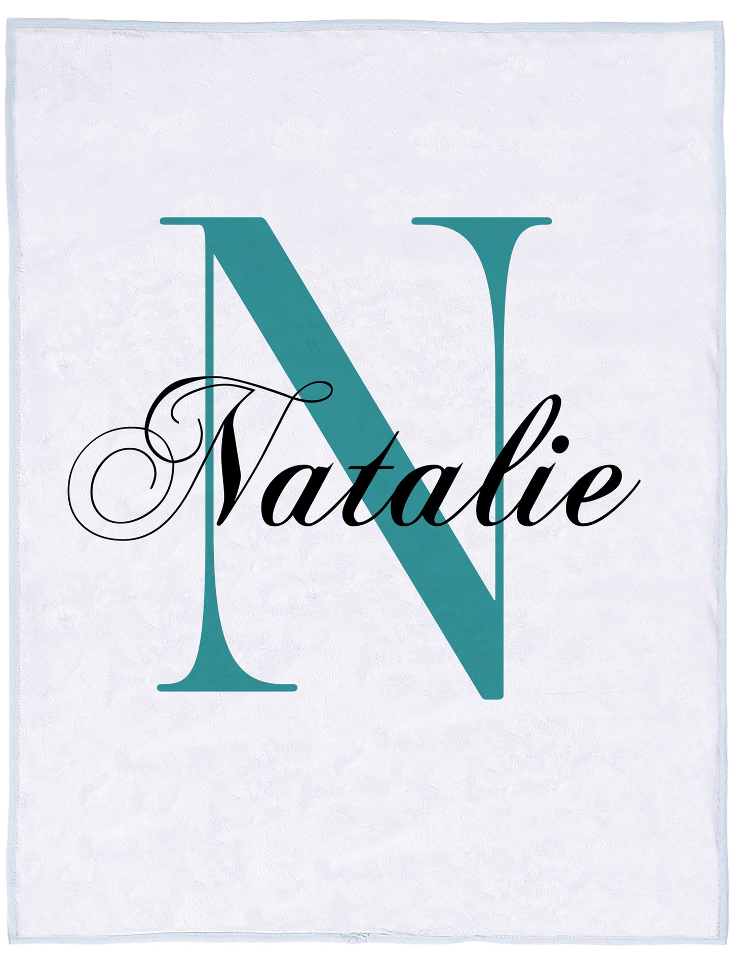Monogram design for blanket