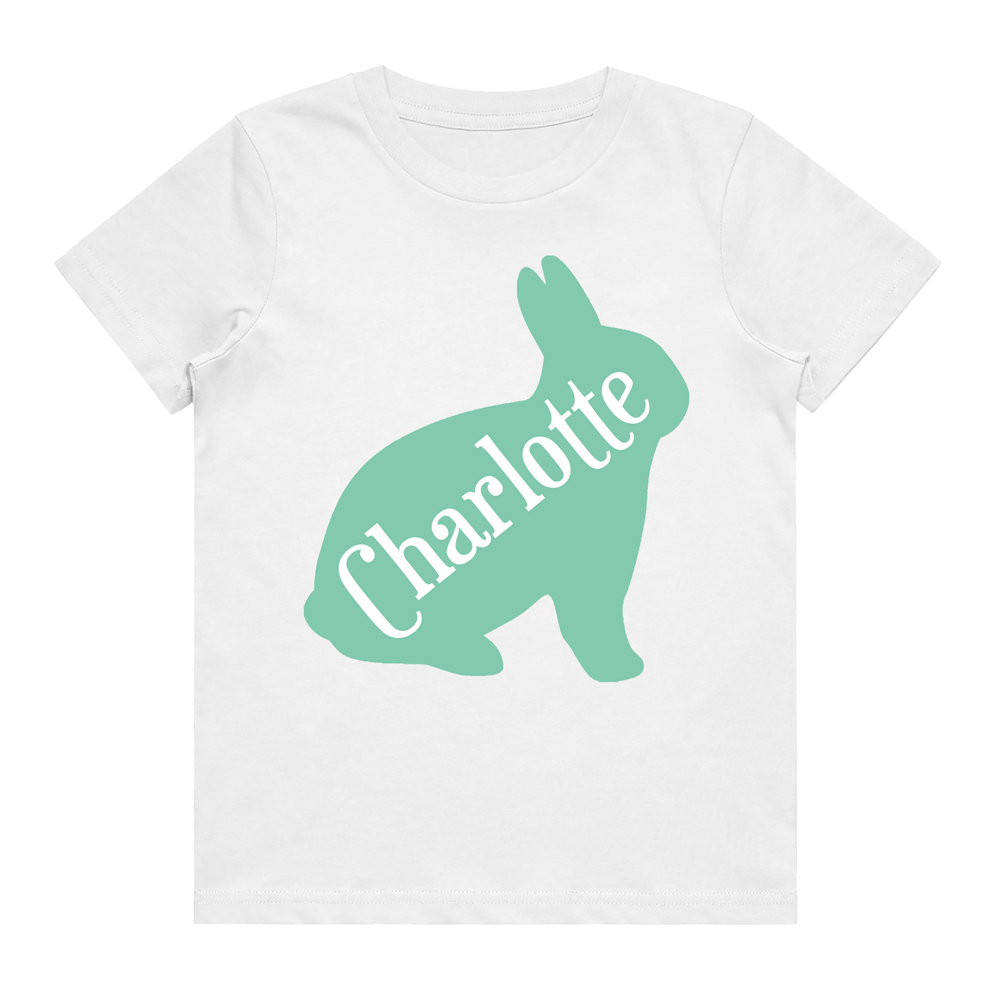 Kid's T-Shirt - Bunny Outline Name