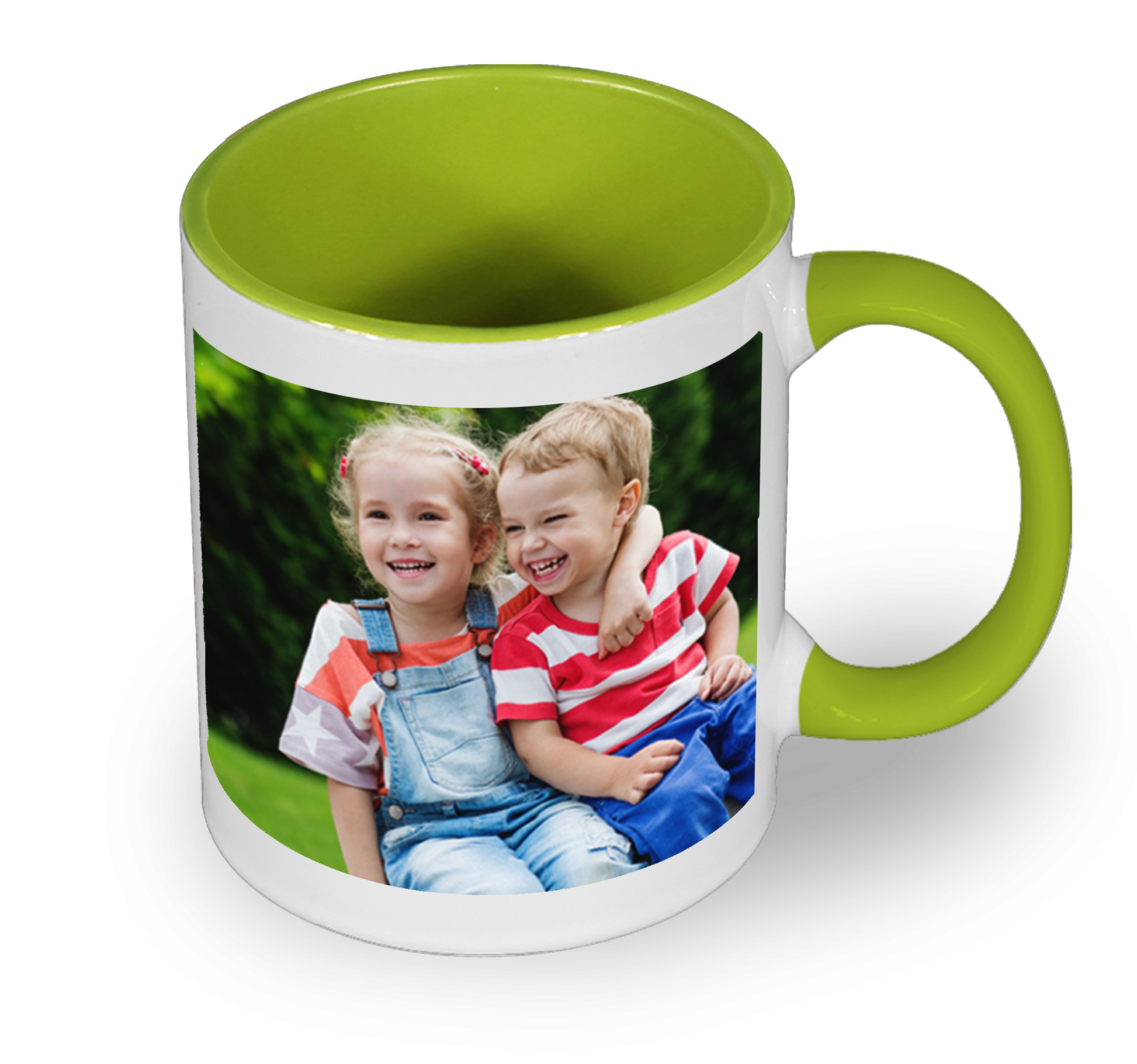 Colour Mug with image - Green