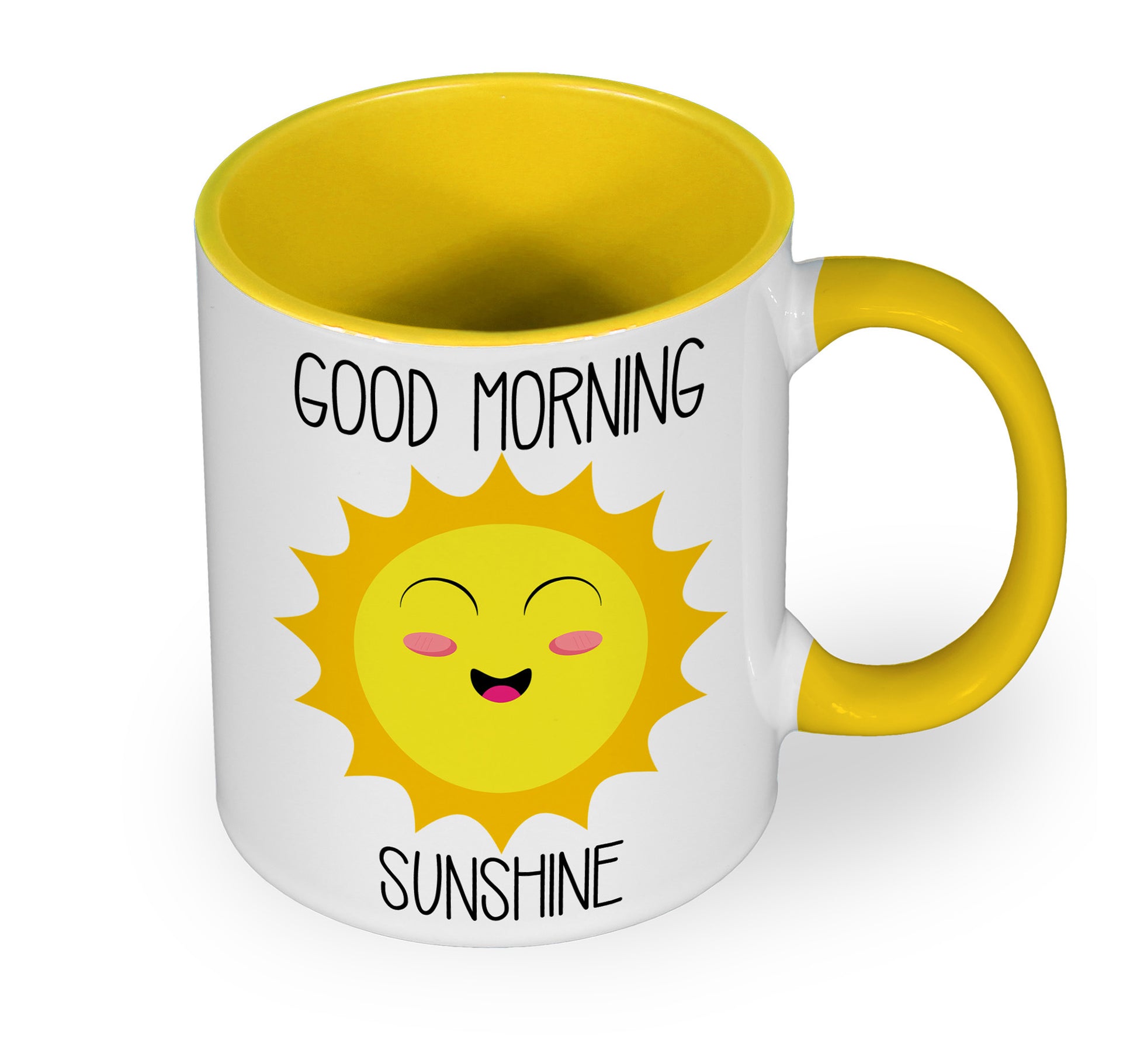 Colour Mug with Design - Yellow