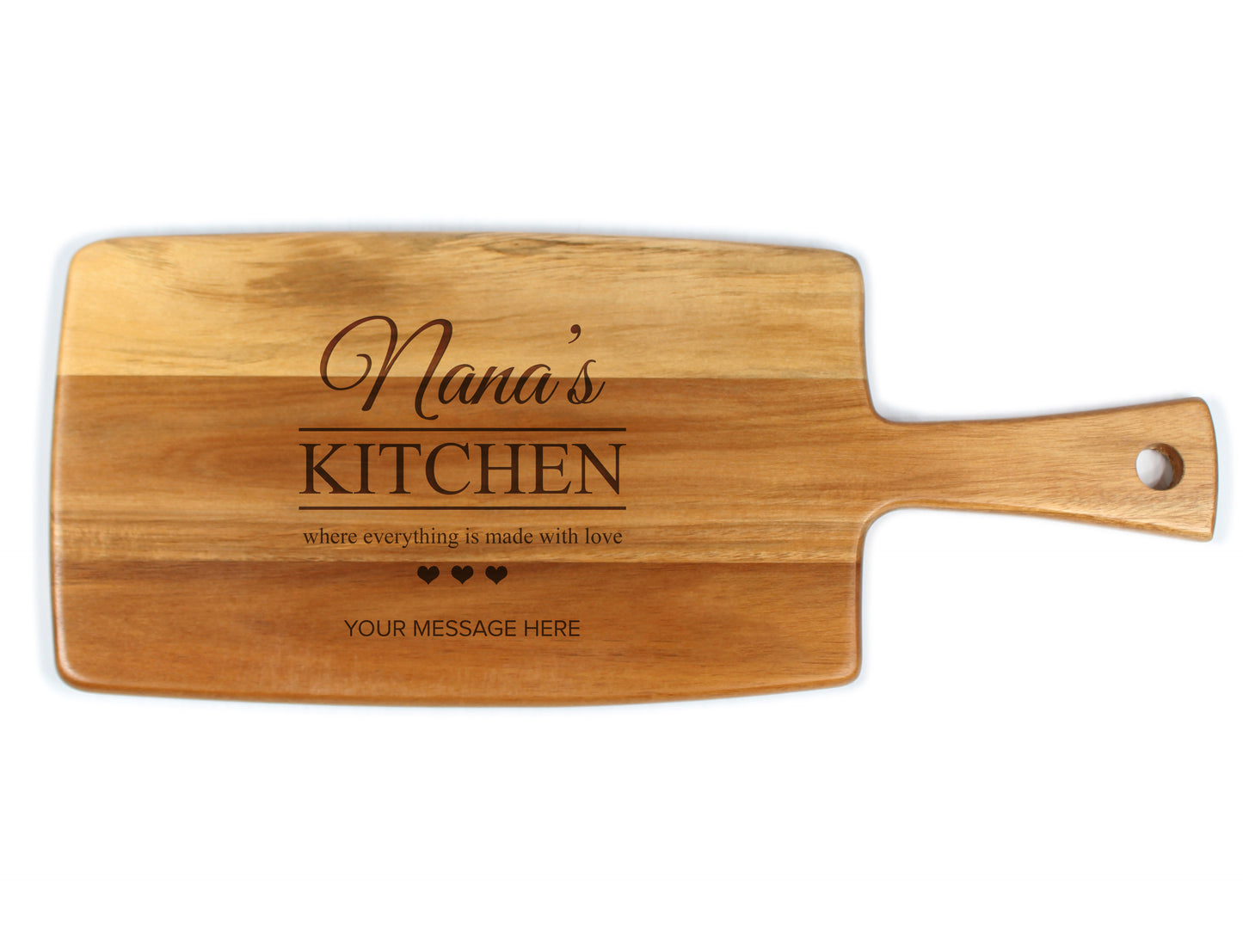 Custom cheese board with 'Made With Love' engraving - unique gift idea