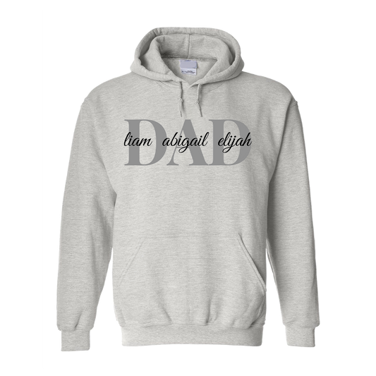 Personalised Dad Hoodie - Add Your Kids' Names