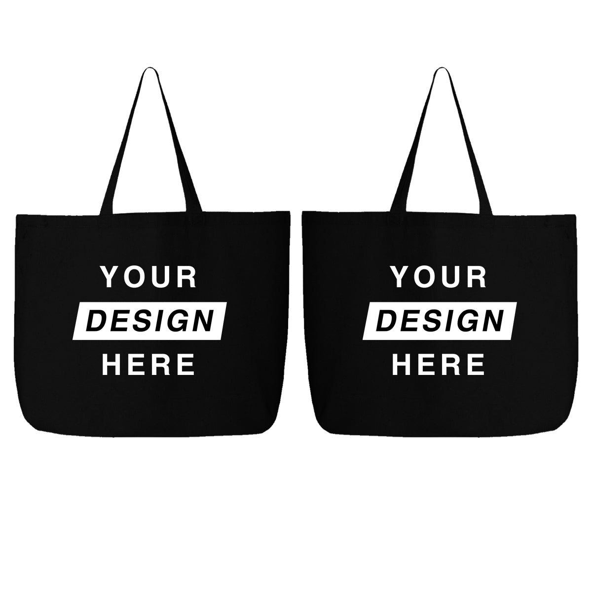 Tote Bag - Large - Double Sided - Black
