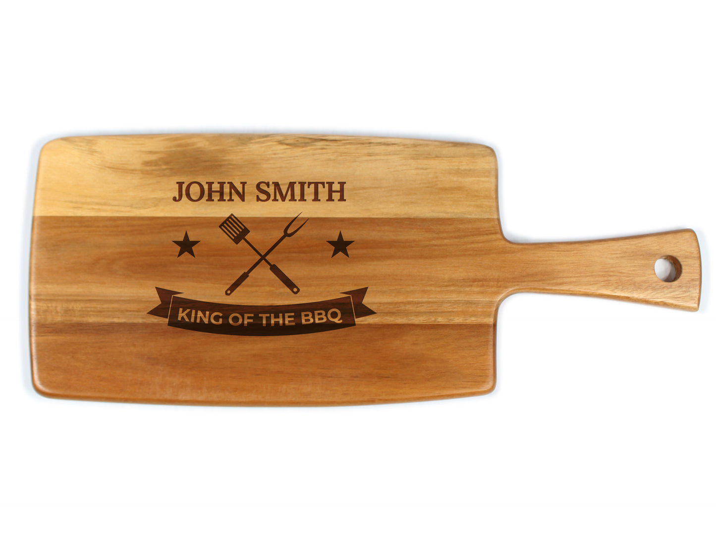 Monogram wooden cheese board - custom engraved bbq gift