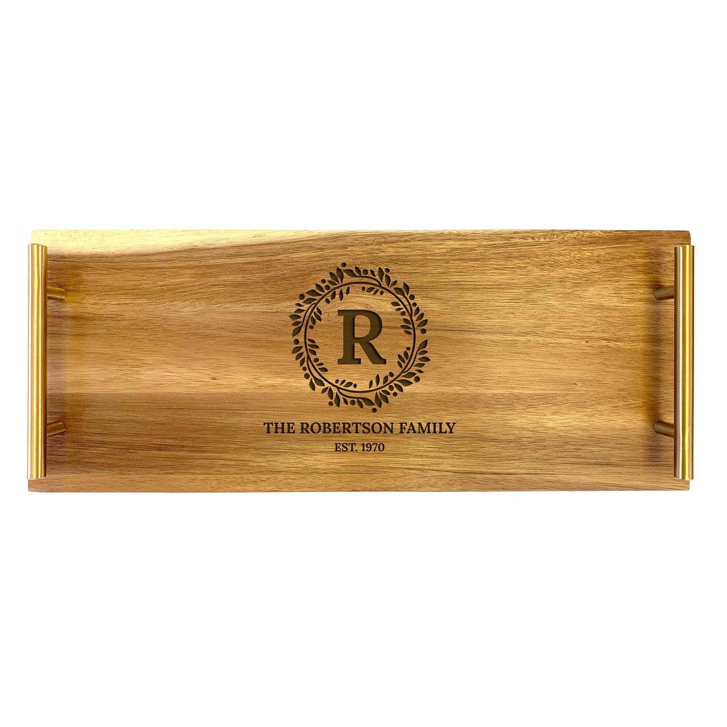 Engraved Serving Tray - Monogram design