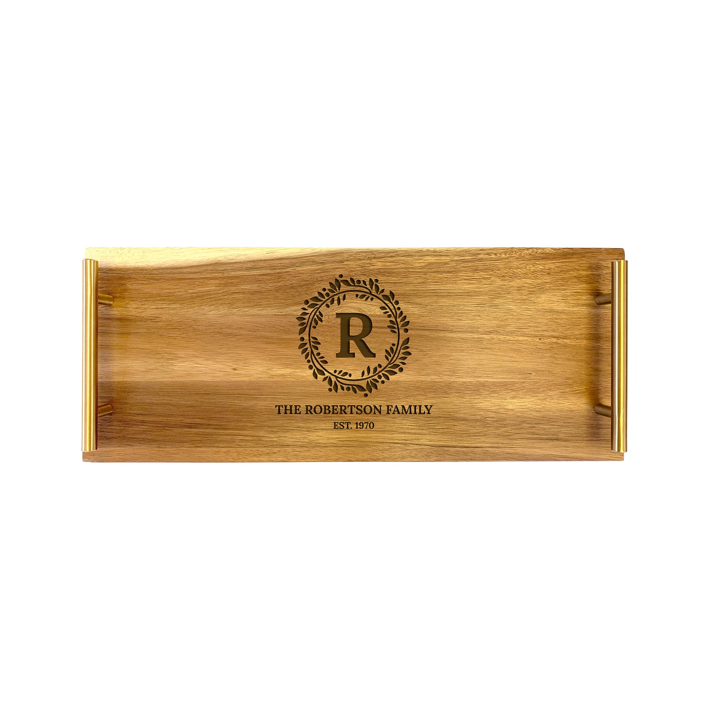Engraved Serving Tray - Monogram design