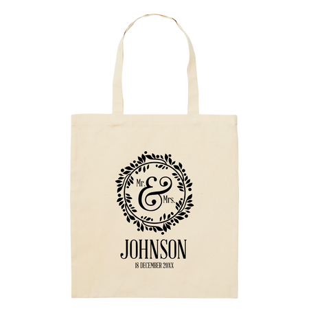 Tote Bag - Regular - Mr & Mrs - Wreath
