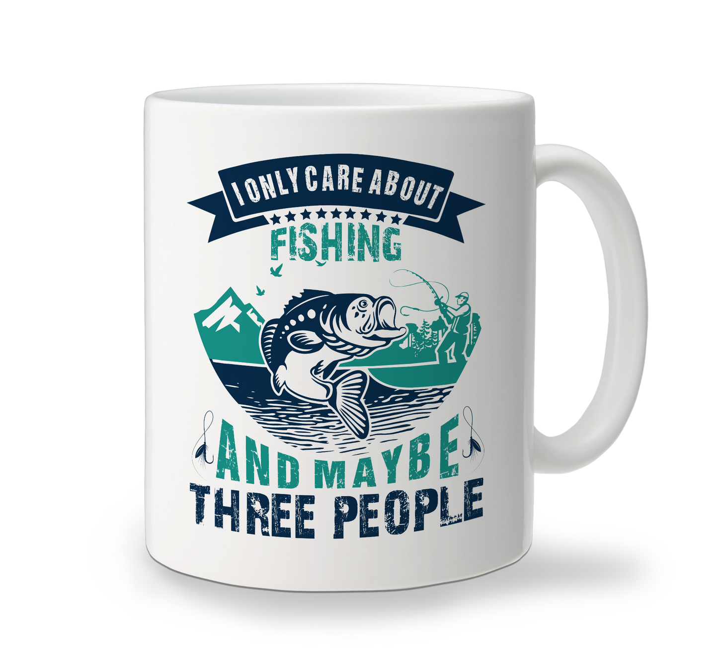Ceramic Mug - I Only Care About Fishing