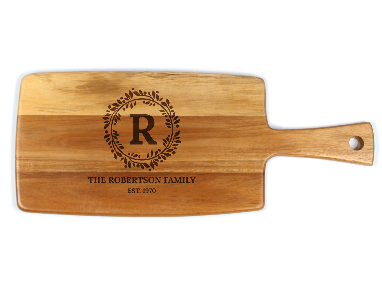 Personalised slate cheese board - stylish and durable - Monogram family design