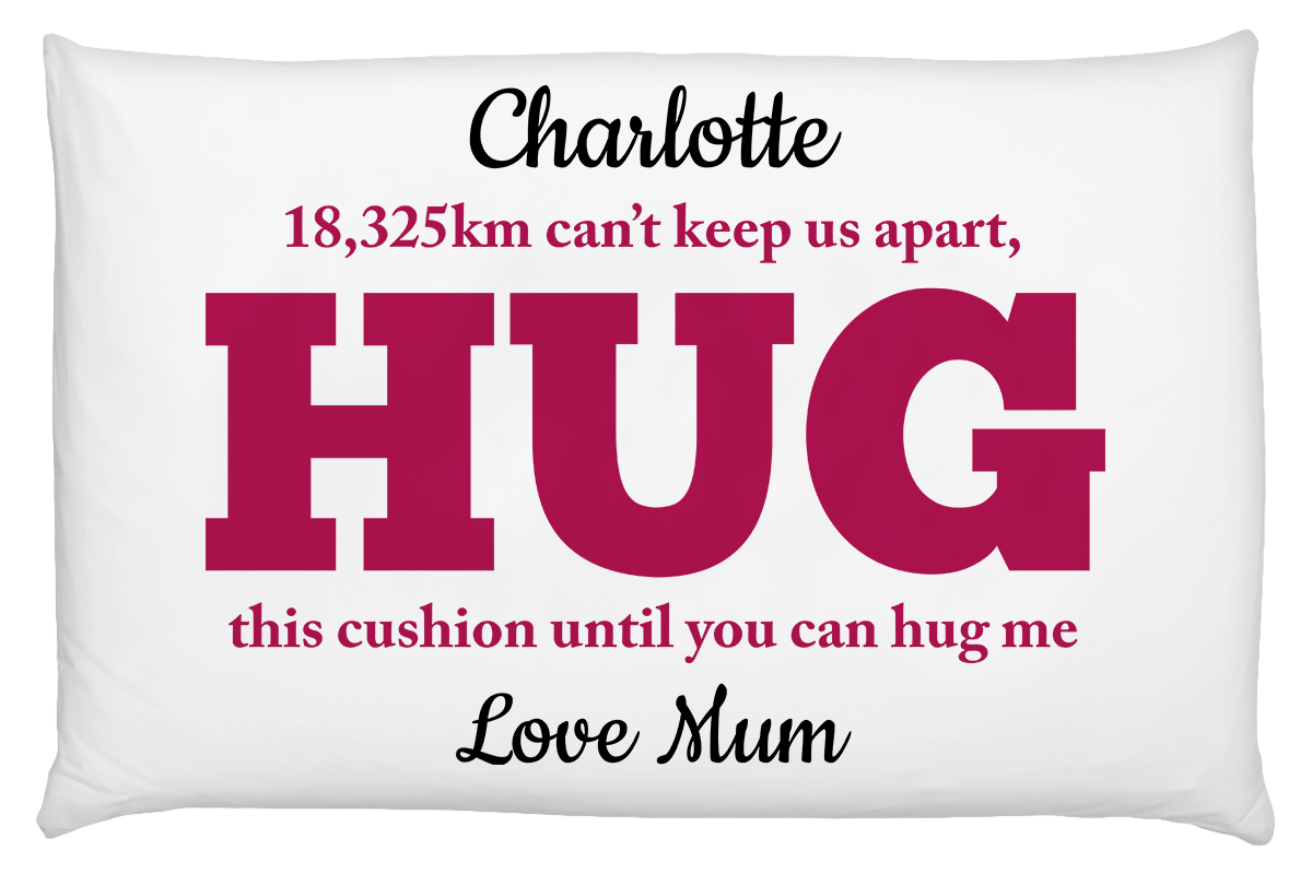 Long-Distance Hug Custom Pillow Case