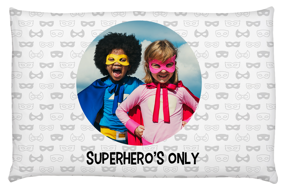 Superhero Photo Personalised Pillow Case