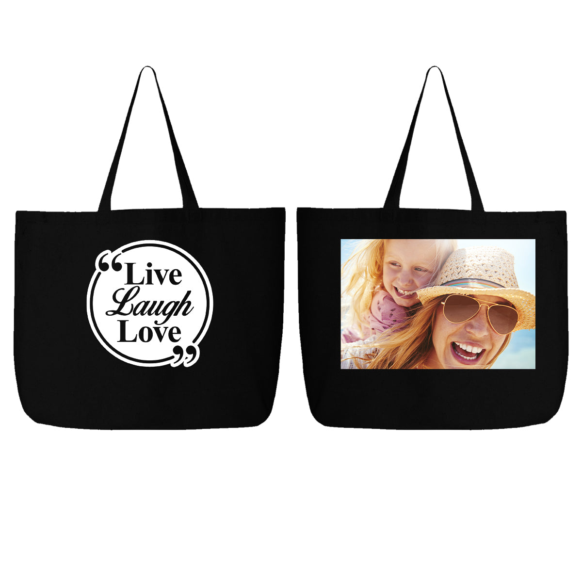 Tote Bag - Large - Double Sided - Black