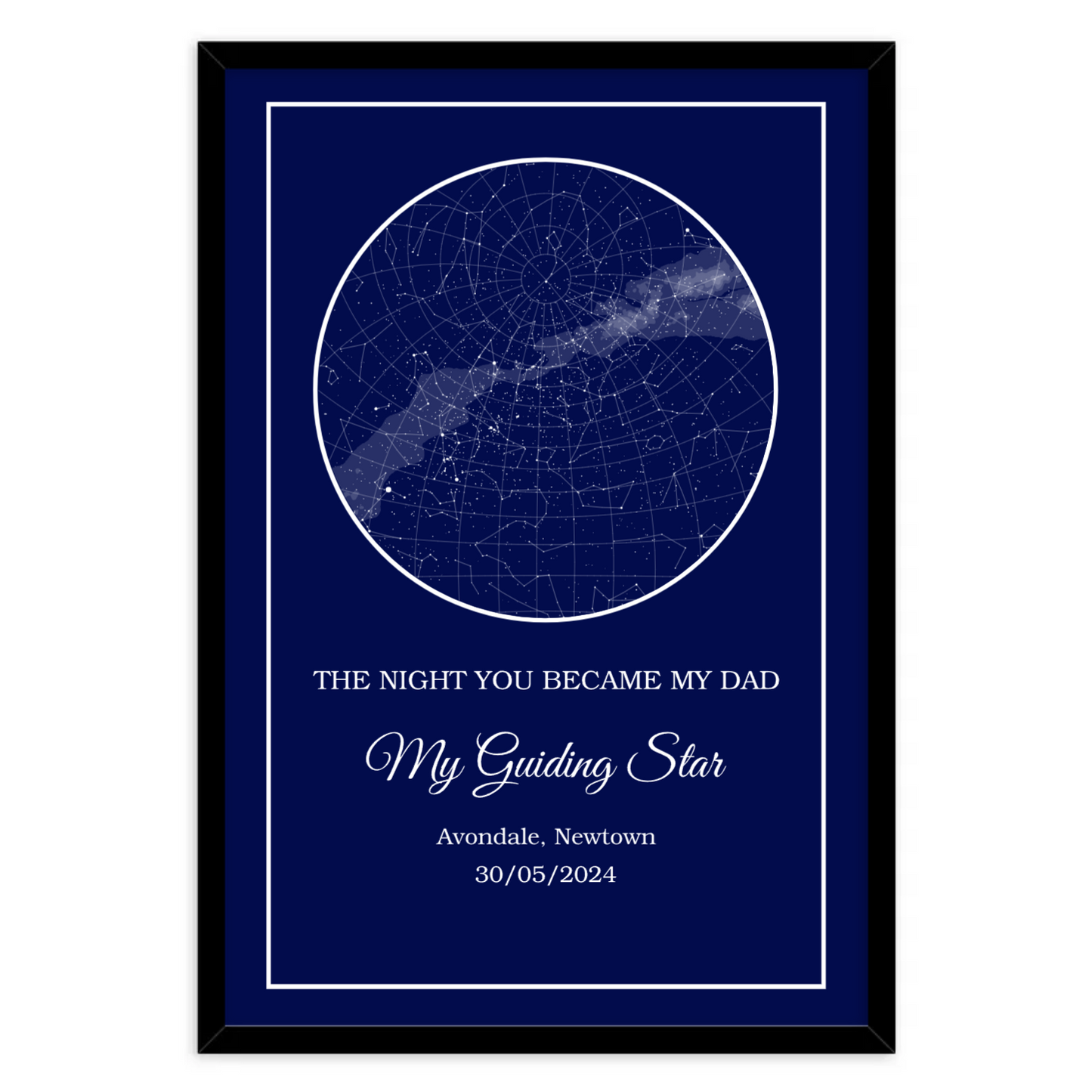 Custom Star Map - Classic - Blue