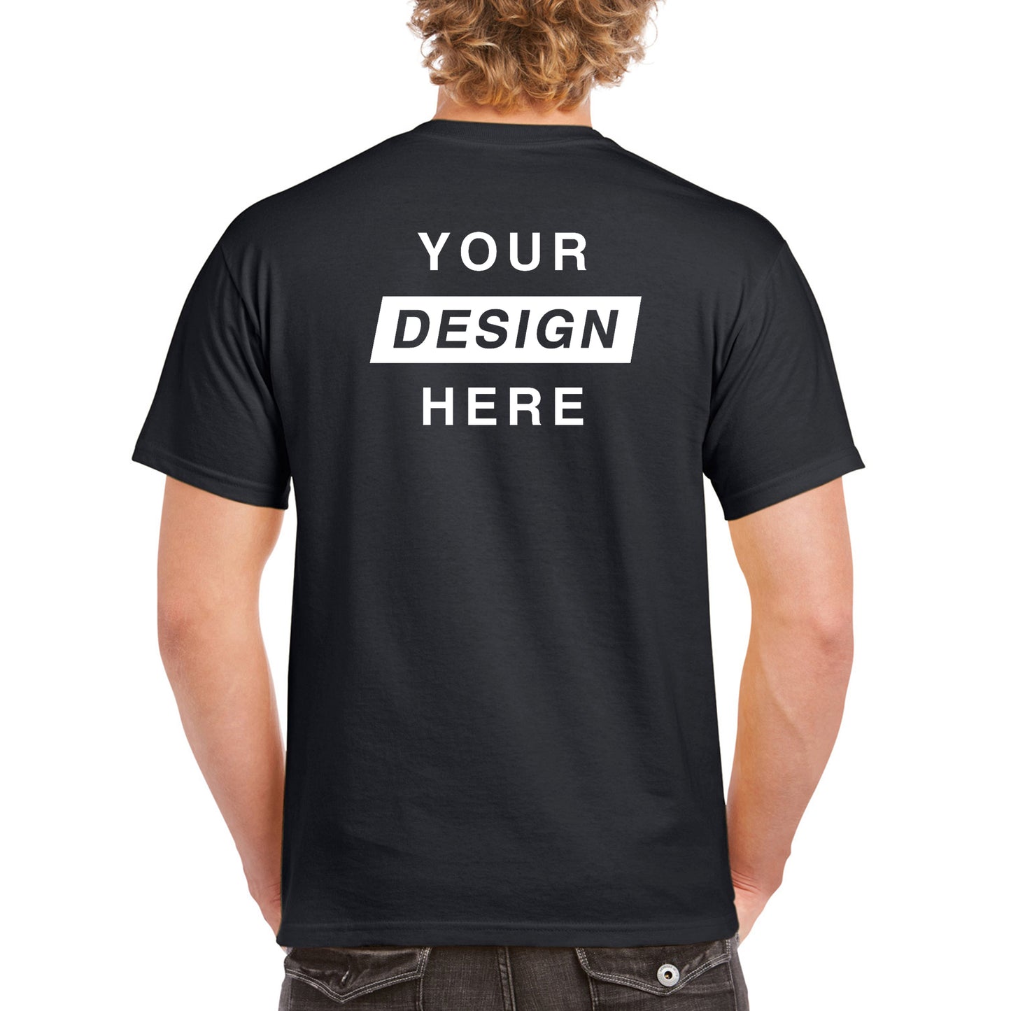Custom Men's T-Shirt - black - back design