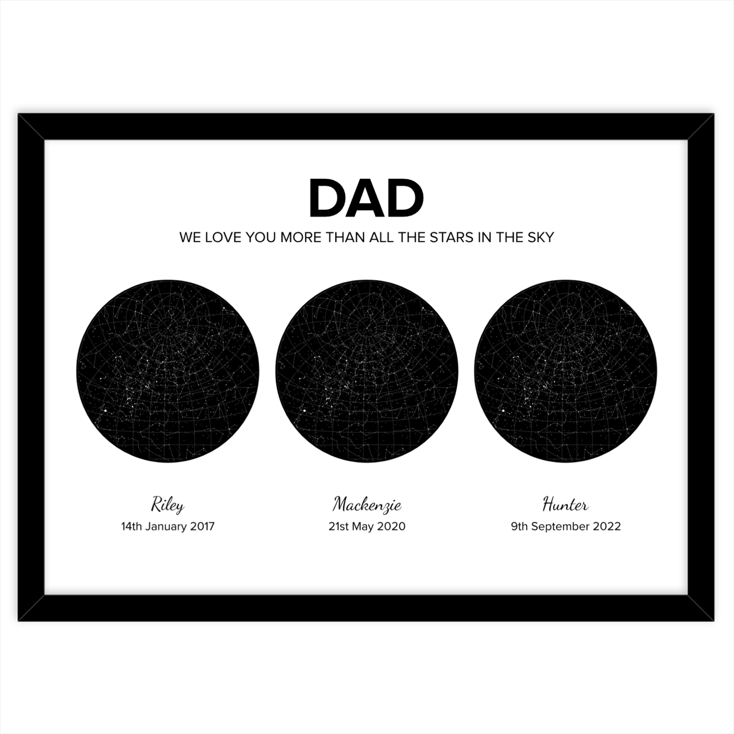 Custom Star Map - Constellation - Dad