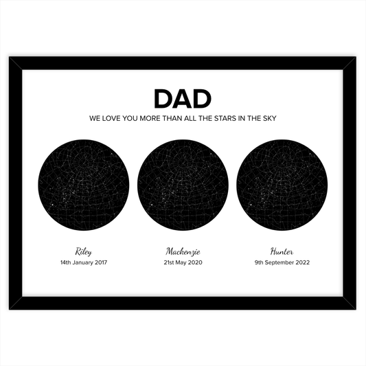 Custom Star Map - Constellation - Dad