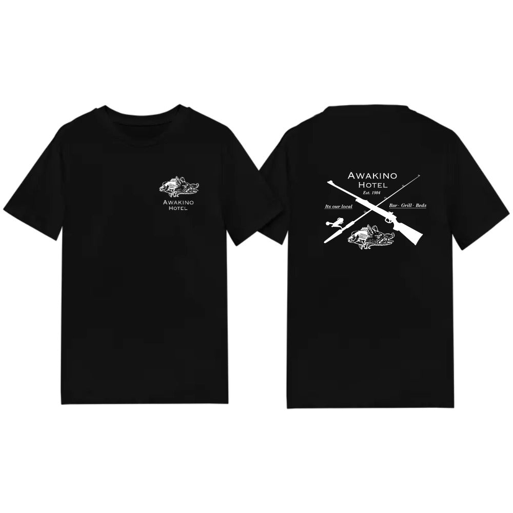 Awakino Hotel - T-Shirt - Front & Back