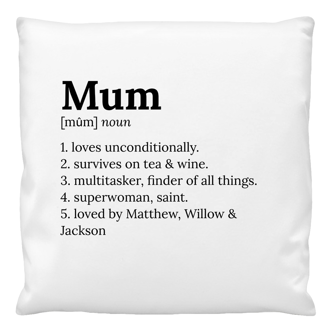 Cushion Cover - Definitions - Mum