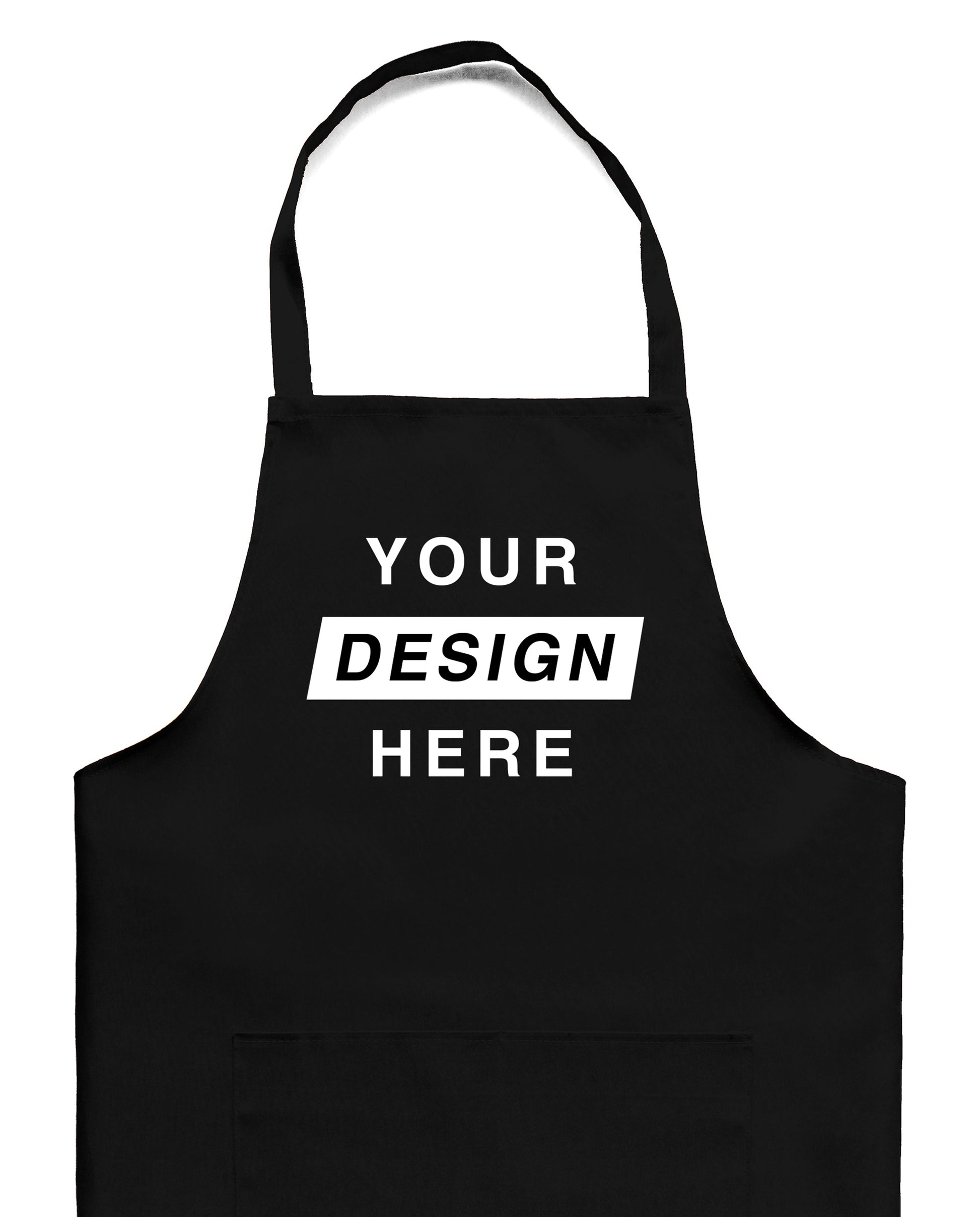 Custom Apron with Your Design Text-Black