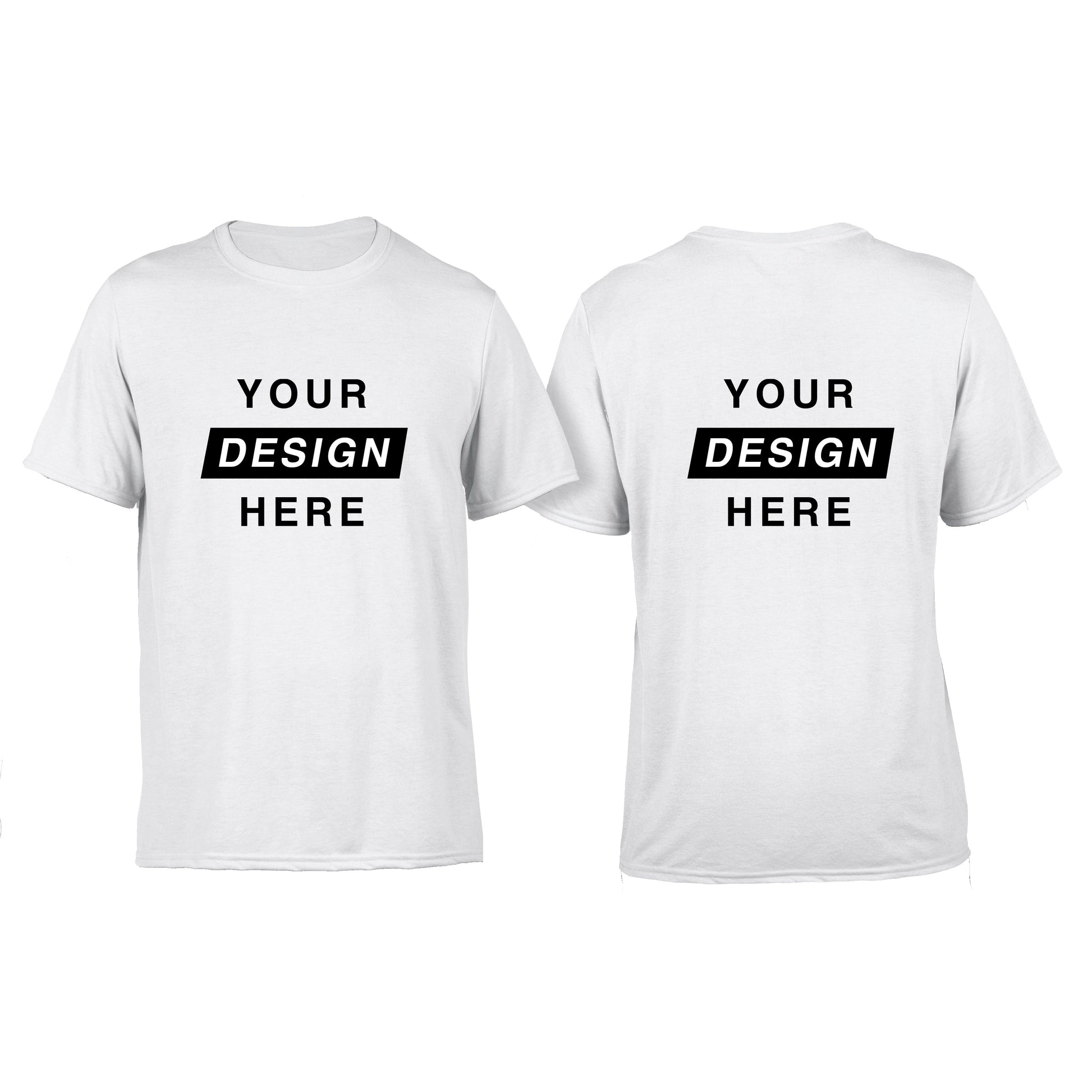 Custom Gym Shirts - White - Front and Back