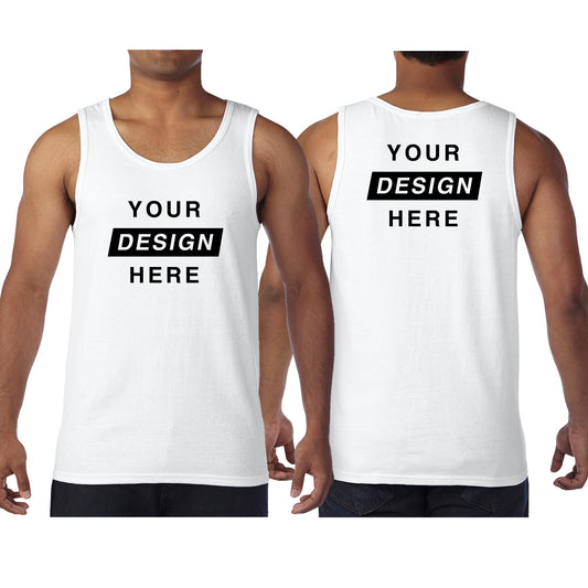 Custom Singlet White Front and Back Personalisation