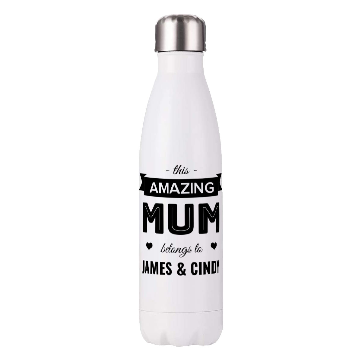 Custom Water Bottles with amazing mum design