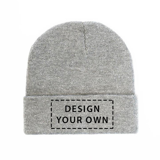 Personalised Beanie Caps Grey Colour