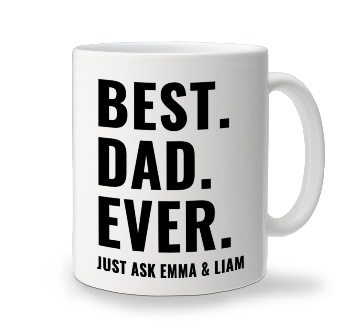 Personalised Best Dad Ever ceramic mug for Father's Day