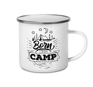 Enamel Mug 12oz 350ml - Born to Camp