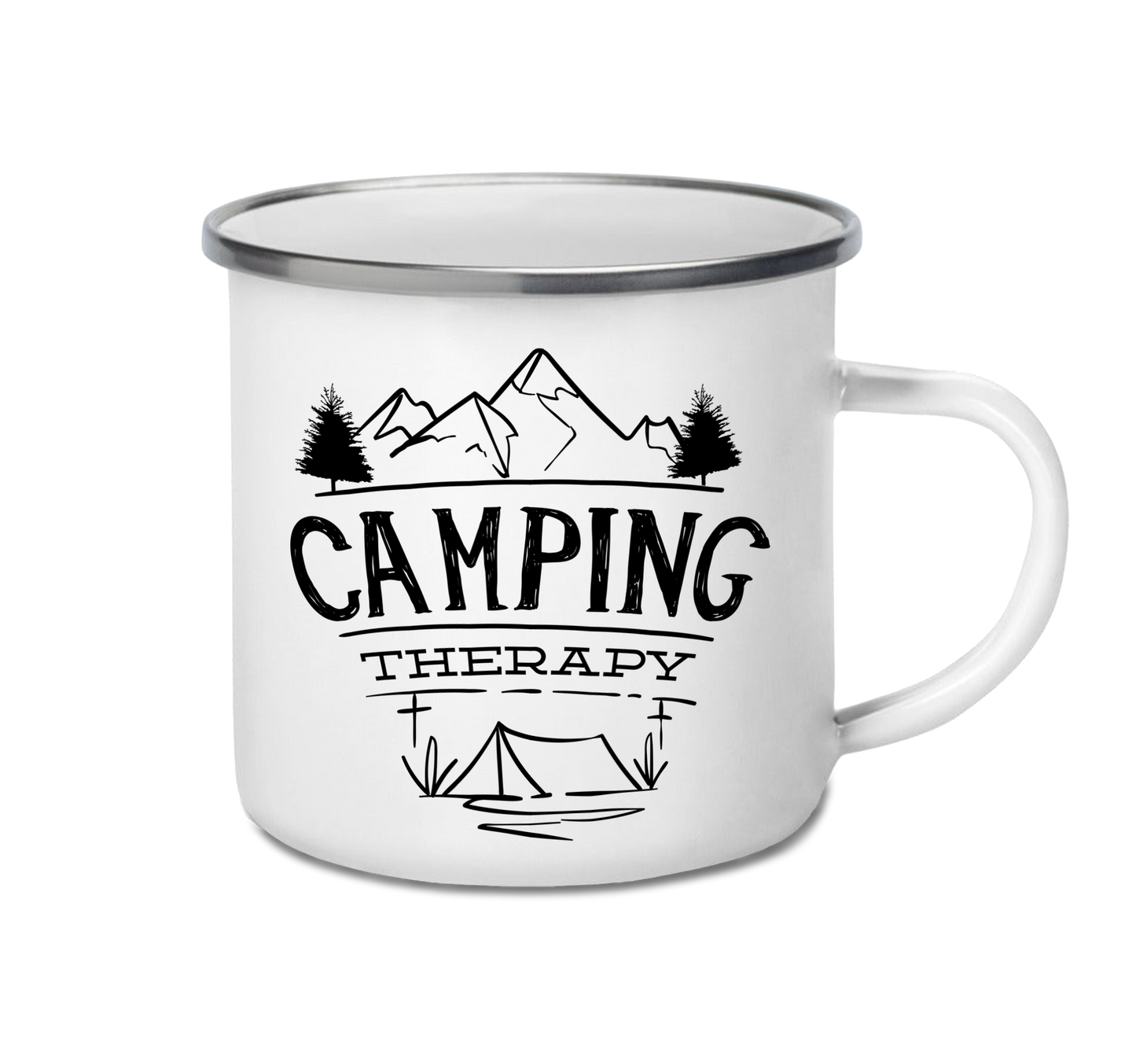 Enamel Mug 12oz 350ml - Camping Therapy