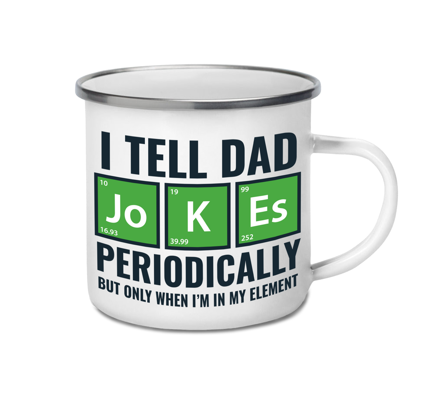 Enamel Mug 12oz 350ml - Dad Jokes