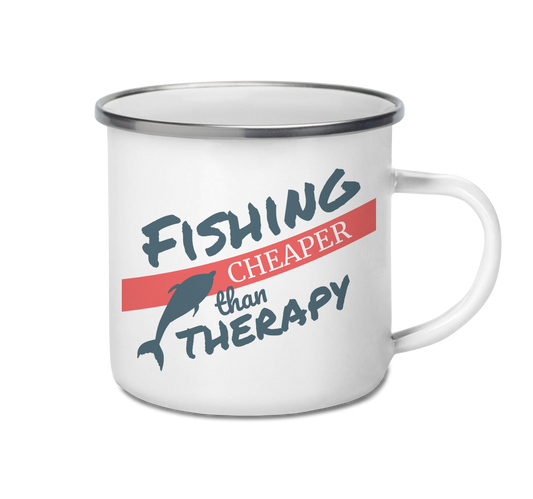 Enamel Mug 12oz 350ml - Fishing Therapy