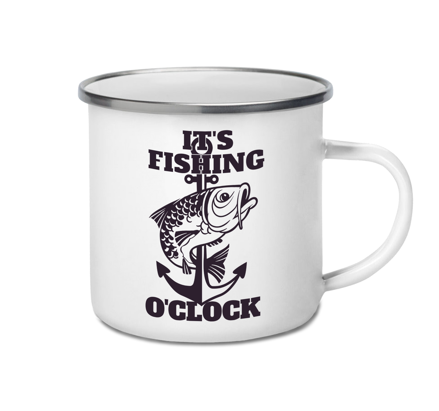 Enamel Mug 12oz 350ml - Fishing O'Clock