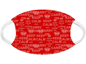 Face Mask - Keep Calm Red