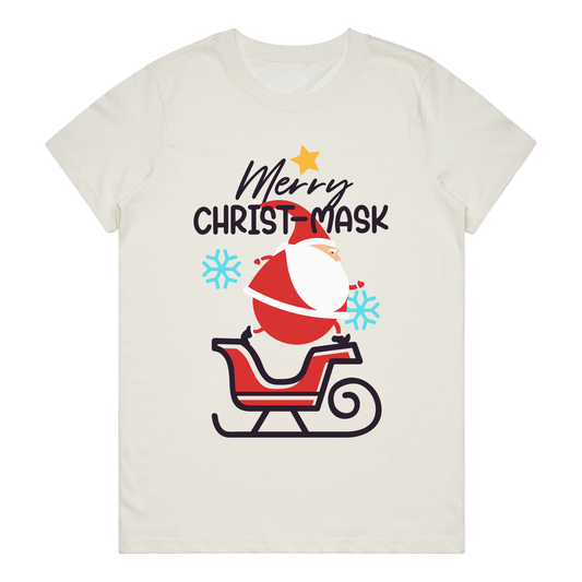 Women's T-Shirt - Merry Christ-Mask