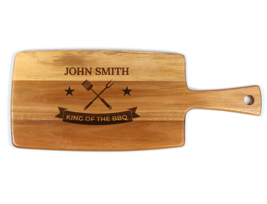 Monogram wooden cheese board - custom engraved bbq gift