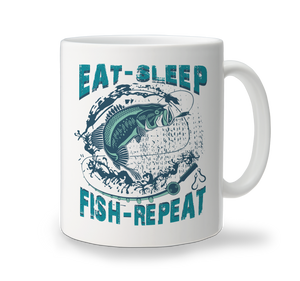 Ceramic Mug - Eat Sleep Fish Repeat