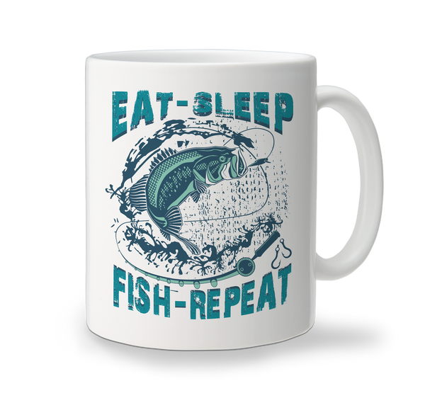 Ceramic Mug - Eat Sleep Fish Repeat