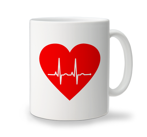 Ceramic Mug - ECG Heart